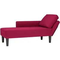 vidaXL Chaiselongue Weinrot Samt mit Kissen - Gartenmöbel mit eleganter Optik und hohem Komfort. Die bequeme Chaiselongue aus weichem Samt ist ideal für entspannende Momente und wertet jeden Raum auf.