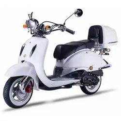 Motorroller Strada mit Top Case 125 ccm 85 km/h, Euro 5, weiß, Sitzbank schwarz, GT Union - Weiß