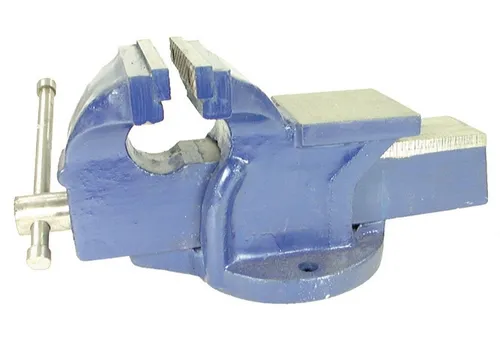 TRIZERATOP Parallelschraubstock 100mm Backenbreite - Robuster Schraubstock mit 125mm Spannweite und geschmiedeten Backen. Ideal für präzise Arbeiten in der Werkstatt. Mit Diebstahlschutz und nachstellbarer Führung für optimale Handhabung.