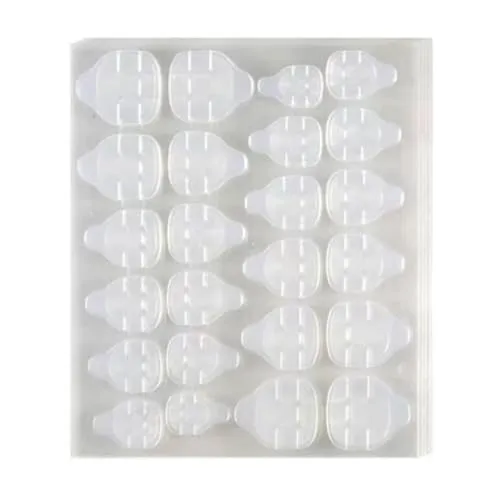 Doppelseitiger Nagelkleber Aufkleber, Transparent Nagel Adhesive Tabs, 10 Blatt transparente doppelseitige Klebebänder Zehennagel Zehennagelaufkleber für künstliche Kunstnägel