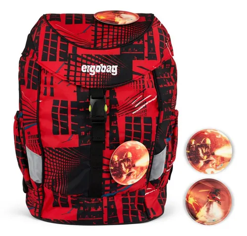 ergobag mini - Ergonomischer Kinderrucksack für die Kleinsten - Schulranzen mit gepolstertem Rücken und Reflektoren für mehr Sichtbarkeit. Perfekt für DIN A4 Hefte und mit Platz für Brotdose. Aus 100% recycelten PET-Flaschen für nachhaltigen Einsatz.