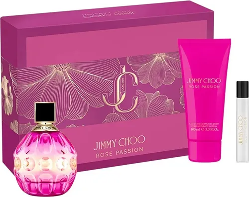 Produktbild Jimmy Choo Rose Passion Set Eau de Parfum, 100 ml + Eau de Parfum Miniatur, 7,5 ml + Körperlotion, 100 ml