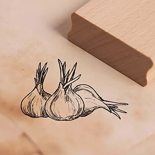 Stempel Knoblauch - Motivstempel ca. 48 x 28 mm