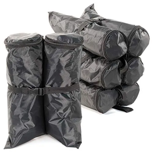 4er Set Pavillon Gewichtsmanschetten Standfuß Beschwerer Beschwerung Halterung Gewichte Sand-Säcke schwarz für Partyzelt Festzelt Gartenzelt befüllbar