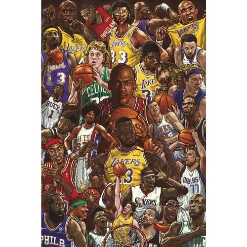 Poster BASKETBALL SUPERSTARS - Montage 61x91,5cm NEU!! 59695