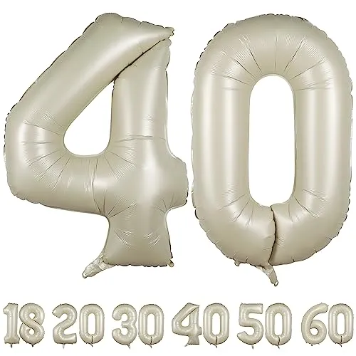 luftballon 40 jahre | Beige 40 ballons-40