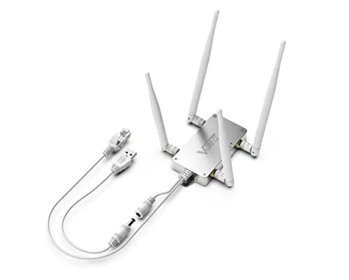 VONETS VBG1200 Dual Band WiFi Bridge Wireless Repeater/Router Ethernet WiFi Adapter RJ45 mit 4 externen Antennen gut für Dreambox, DVR, PS3, Netzwerkgeräte