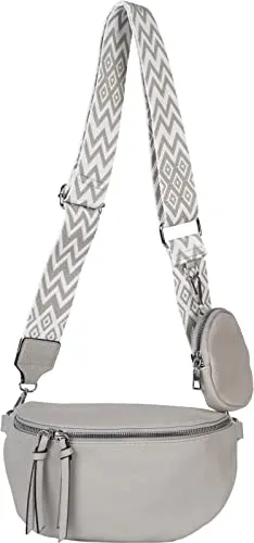 styleBREAKER Damen Halbmond Crossbody Schultertaschen Set 2-Teilig - Umhängetaschen Set mit modischer Halbmond Tasche und abnehmbarer kleiner Börse, ideal für vielseitige Tragemöglichkeiten und individuelles Styling.