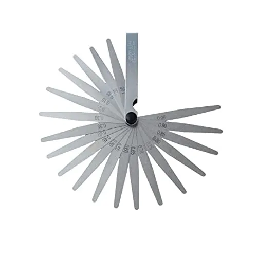 UK-Motors Ventilspiel-Messlehre 20 Blatt Edelstahl 0,05-1mm