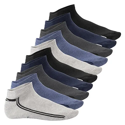 Footstar Damen & Herren Motiv Sneaker Socken (10 Paar) - Jeanstöne 47-50