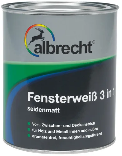 albrecht Fensterweiß 3 in 1 reinweiß 2,5l Neu & OVP