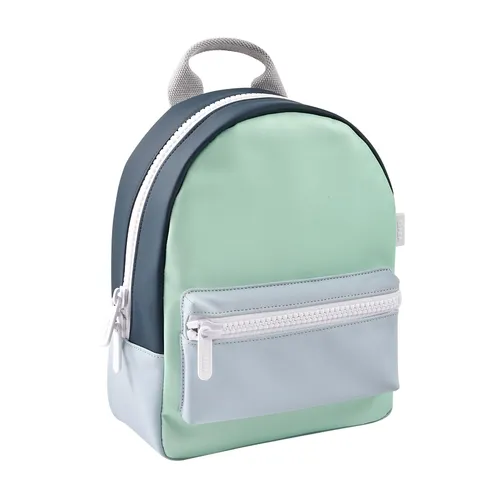 Beaba Kinderrucksack Faro Matcha Latte - Kindertaschen: Wasserabweisender Rucksack für Kinder ab 3 Jahren, ideal für Kindergarten und Ausflüge, mit praktischem Reißverschlussfach.