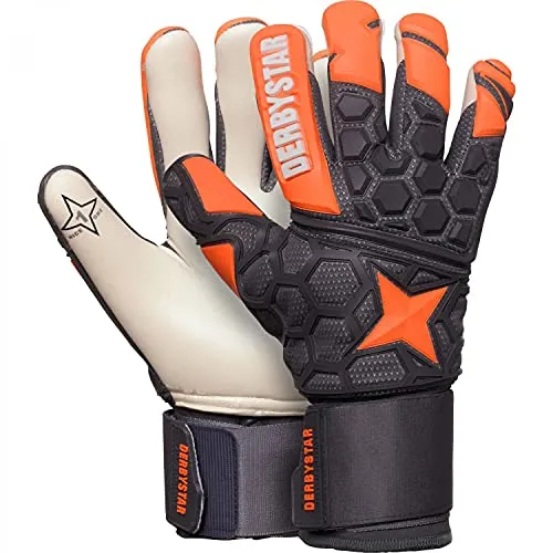Derbystar APS Hexasoft Pro II Handschuhe Unisex, orange grau, 9