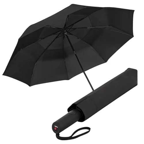 Knirps A.405 XXL Duomatic Vented - Winddichter Taschenschirm - Taschenschirm für Erwachsene mit 126 cm Durchmesser, winddicht bis 100 km/h und automatischem Öffnen/Schließen. Ideal für unterwegs, leicht und kompakt.
