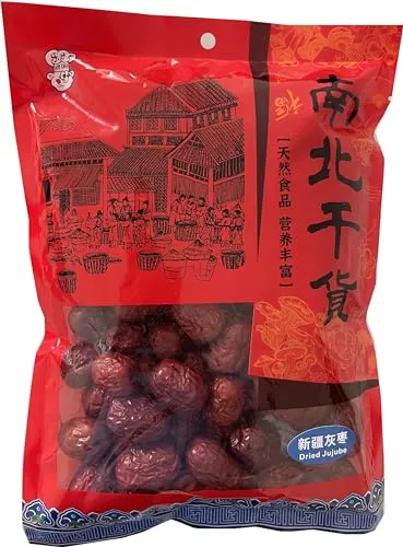 JOY CHEF Jujube-Datteln, getrocknet, Chinesische Datteln, Dried Jujube Dates, natürlich ohne Zusatzstoffe aus Xinjiang, 400g