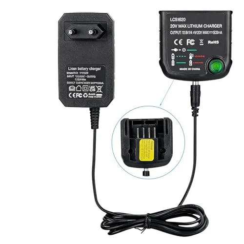 18V/20V Ladegerät Kompatibel mit Black & Decker 18V Ladegerät für Black und Decker Akku Lithium-Ionen-Batterie BL2018 BL2018-XJ LBXR20-OPE LBXR20 LB20 LBX20 LBX4020 LB2X4020 LBXR2020-OPE BL1514 LBXR16