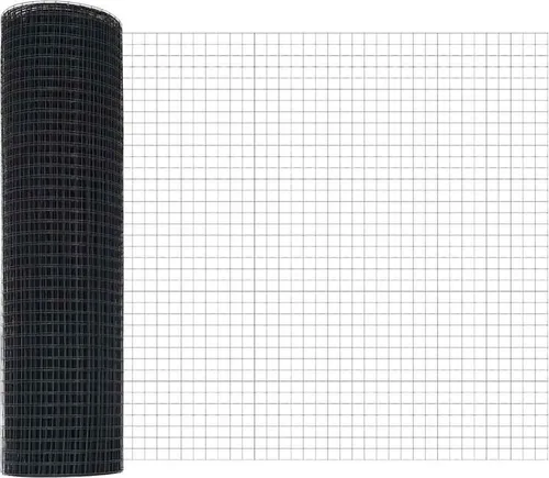 vidaXL Geschweißter Drahtzaun Grau 0,5 x 100 m aus Stahl - Gartenzäune aus hochwertigem Stahl, langlebig und modern im Design – ideal für stilvolle Außenbereiche und sicheren Schutz von Gärten und Terrassen.