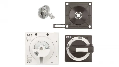 Schwarzer Türantrieb mit Schloss NZM2-XTVDV 260174 - Fehlerstromschutz (RCD) mit hochwertigem, schwarzem Design für erhöhte Sicherheit und Stil in Ihrem Zuhause.