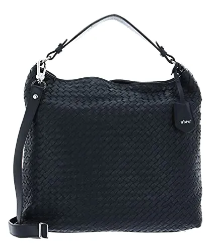 Abro Leather Piuma Weaving Hobo Bag Elvi L Navy - Damen-Schultertaschen, handwerklich verarbeitet aus hochwertigem Leder, ideal für den Alltag mit praktischen Maßen von 40 x 37,5 x 14 cm.