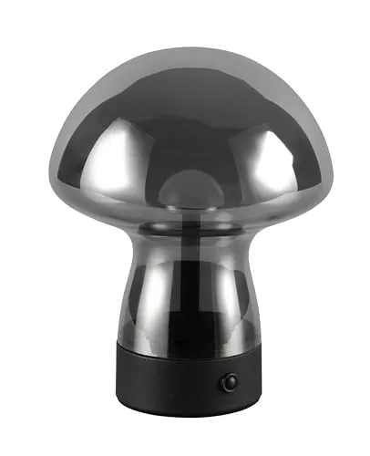 Reality Leuchten LED Tischleuchte DOOLEY - Elegante Nachttischleuchte mit Dimmfunktion und USB-Ladeanschluss, ideal für stimmungsvolle Beleuchtung und flexible Platzierung dank Akkubetrieb.