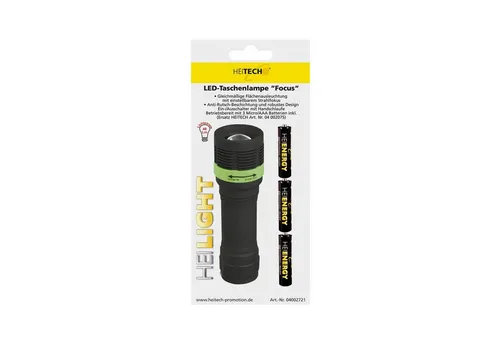 HEITECH LED Taschenlampe Taschenlampe LED Focus 04002721 Schwarz