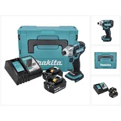 Makita DTS 141 RGJ Akku Impulsschrauber 18 V - Leistungsstarker Akkuschrauber mit 40 Nm Drehmoment, inkl. 2x 6 Ah Lithium-Ionen-Akkus und Ladegerät - ideal für anspruchsvolle Schraubarbeiten.