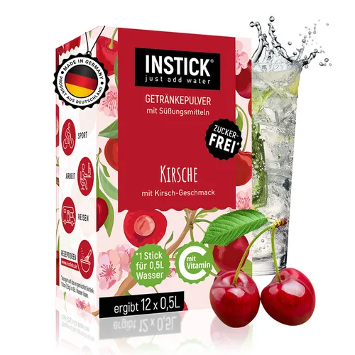 INSTICK Zuckerfreies Instant-Getränk (Kirsche) von INSTICK just add water