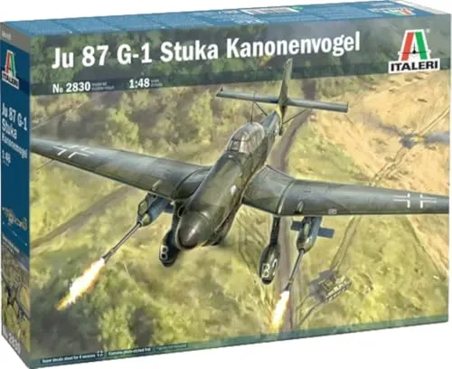 Italeri 2830 1:48 Junker Ju-87G-1 Stuka Kanonenvogel - Flugzeuge - Detailgetreues Modell des legendären Stukas, ideal für Modellbau-Enthusiasten und Sammler.