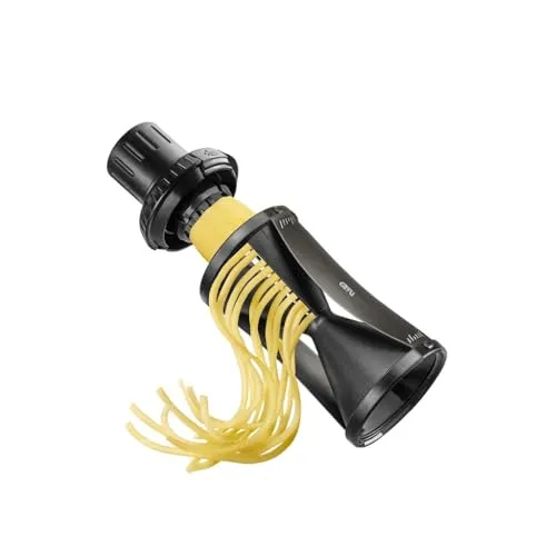 GEFU Spiralschneider SPIRELLI 2.0 Black Edition mit Gemüsehalter & Bürste, Julienne-Schneider für Gemüse bis Ø 5 cm mit 2 Schnittgrößen
