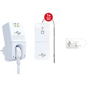 Protector Abluftsteuerung AS 5030.3 Funk - Abluftsteuerung für Dunstabzugshaube und Kamin, kabellos mit Funk-Thermosensor für automatisierte Steuerung und bis zu 8 Sender anschließbar.