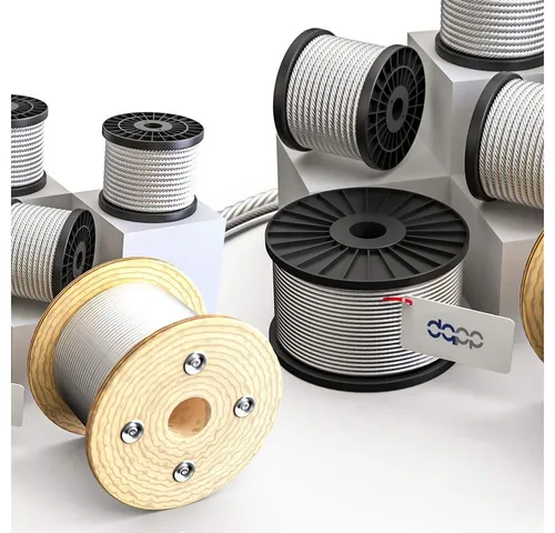 DQ-PP Seil DQ-PP EDELSTAHLSEIL 50m, 1,5-10mm, 7x19 weich, AISI 316 inox,Rostfrei, Drahtseil, Geländer, Industrie, Transport, Forstwirtschaft