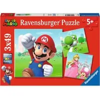 Kinderpuzzle Super Mario 3x49 Teile Puzzle für Kinder ab 5 Jahren