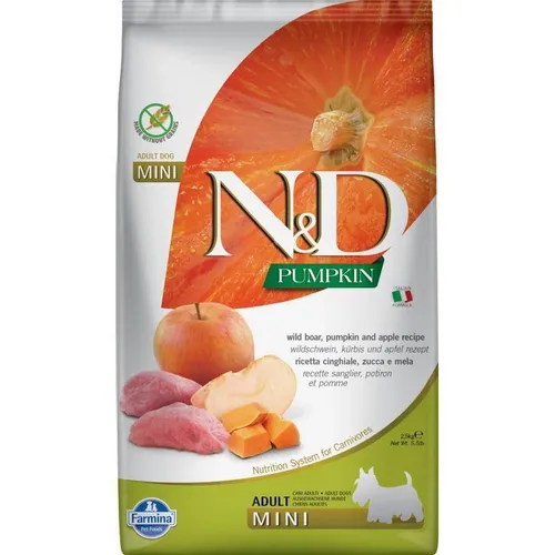 N&D GF Kürbis Wildschwein Apfel Adult Mini 2,5kg von Farmina