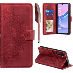 Samsung Galaxy A15 5G/4G Leder Flip Wallet Hülle Rot - Elegante Leder Flip Wallet Hülle in Rot für das Samsung Galaxy A15. Schützt Ihr Smartphone stilvoll und bietet Platz für Karten und Bargeld.