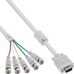 InLine® VGA BNC Kabel, 5x BNC Stecker an 15pol HD Stecker, 5m Kabel Audio- / Videokabel diverse BNC