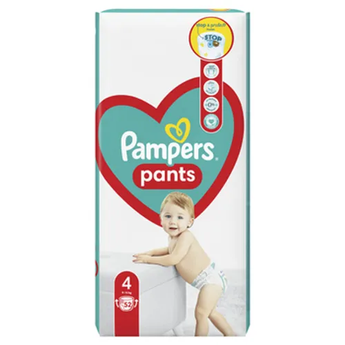 Produktbild Pampers Pants Pieluchomajtki 4 (9-15 kg) 52 szt. Procter & Gamble 8006540069264