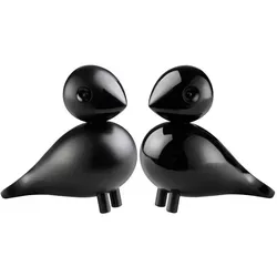 Kay Bojesen Unzertrennliche H9 cm schwarz - Handgefertigte Liebesvögel - Figuren & Skulpturen - Diese handgefertigten Liebesvögel aus lackierter Buche sind ein echter Designklassiker und verleihen jedem Zuhause einen romantischen Touch.
