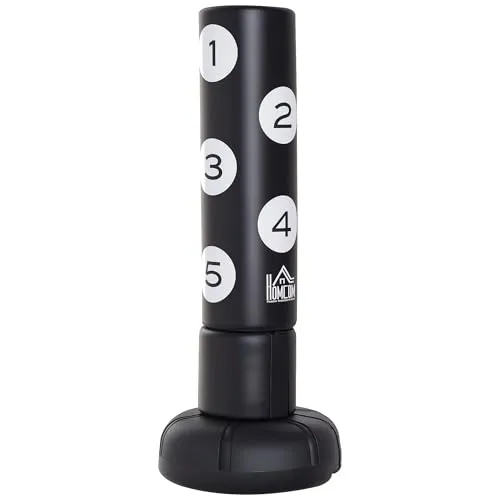 HOMCOM Standboxsack mit befüllbarem Standfuß - 70 x 70 x 176 cm, ideal für effektives Training zu Hause mit stabilem Stand