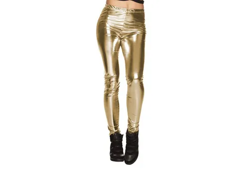 Boland Kostüm Metallic Leggings für Damen, Gold in gold von Boland