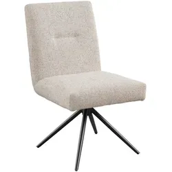 Musterring Esszimmerstuhl Tracy 2er-Set - Moderne Stühle mit gepolsterter Rückenlehne und 360° Drehfunktion, perfekt für stilvolle Esszimmer. Stabiler Stativgestell aus Metall und pflegeleichter Webstoffbezug in Beige.