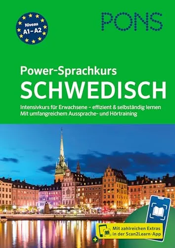 PONS Power-Sprachkurs Schwedisch – Intensivkurs für Erwachsene mit Hörtraining - Entdecken Sie den PONS Power-Sprachkurs Schwedisch für effizientes und selbstständiges Lernen. Mit interaktivem Hörtraining in der Scan2Learn-App wird das Lernen zum Erlebnis! Ideal für Erwachsene, die schnell Fortschritte erzielen möchten.