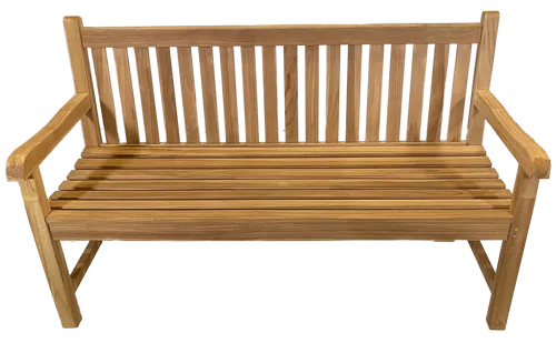 Teakholz Gartenbank SIGLI 3-Sitzer 150cm - Hochwertige Gartenbank aus 100% Teakholz für bis zu 3 Personen. Mit komfortablen Arm- und Rückenlehnen, ideal für entspannte Stunden im Freien.