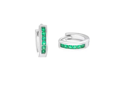 Prinzessin Lillifee Creolen aus 925 Sterling Silber - Ohrringe für Mädchen aus hochwertigem 925 Sterling Silber, besetzt mit funkelnden Zirkonia, ideal als Geschenk in einer Schmuckbox.