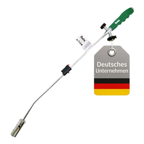 Unkrautbrenner 1300°C mit Bajonettanschluss, Piezo, 80cm, Gas, Art. NOLA 879