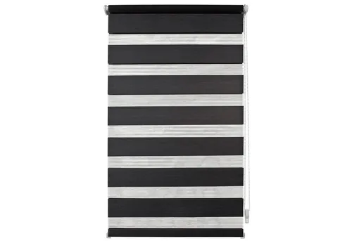 DUO-Rollo Doppelrollo, anthrazit, 200 x 80 cm - Rollo mit stufenlos verstellbaren Stoffbahnen für flexiblen Sicht- und Sonnenschutz. Ideal für moderne Wohnräume, Maße 200 x 80 cm.