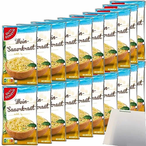 Gut&Günstig Wein-Sauerkraut mild VPE (20x520g Packung) + usy Block