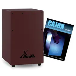 XDrum KC-37WR Kinder-Cajon Set - Perfekte Cajon für Kinder, nur 36 cm hoch, aus hochwertiger Birke mit Snare-Effekt und inklusive Cajon-Schule für Einsteiger. Ideal für den musikalischen Start!