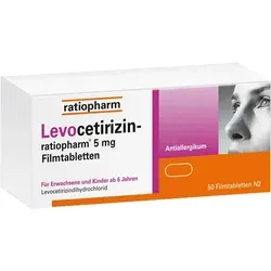 LEVOCETIRIZIN-ratiopharm 5 mg Filmtabletten 50 St von ratiopharm