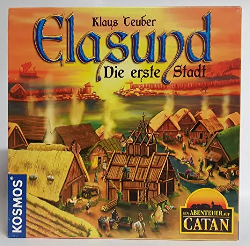 Elasund - Die erste Stadt Brettspiel von KOSMOS - Gesellschaftsspiel für 2 bis 4 Spieler, fördert strategisches Denken und Kreativität beim Städtebau.