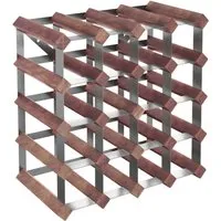 vidaXL Weinregal für 20 Flaschen aus massivem Kiefernholz - Regal für 20 Flaschen, rustikales Design aus hochwertigem Kiefernholz, ideal zur stilvollen Aufbewahrung und Präsentation Ihrer Weine.